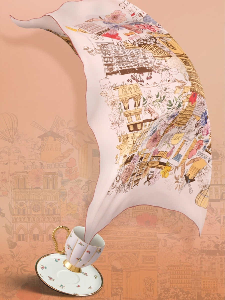 Oriental Opulence Gift Set: Breathable Silk & Porcelain National Art - Yomkey