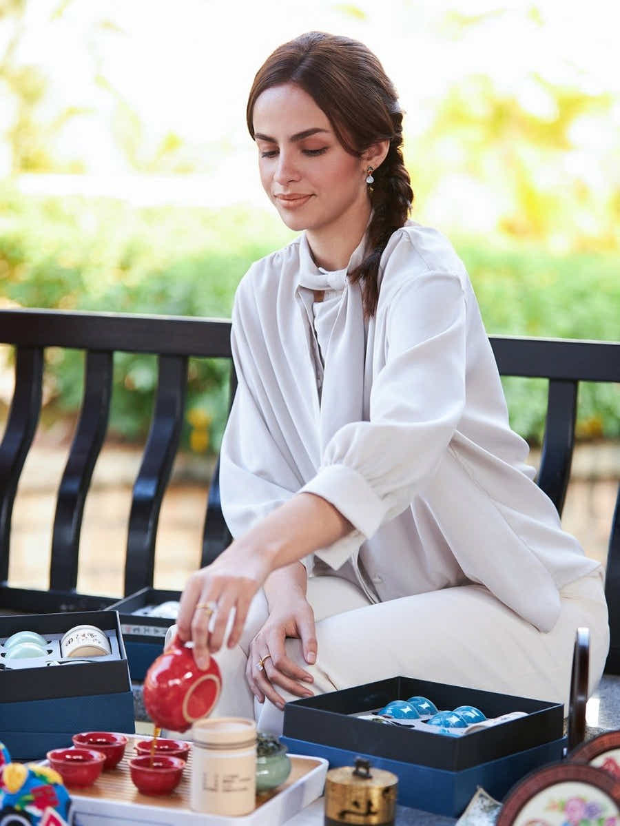 Portable Dehua Porcelain Gongfu Tea Set | Zen Incense Gift Box | Chinese Travel Teaware - Yomkey