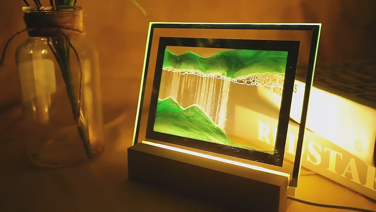 Luz nocturna 3D Soothing Sands: un escape sereno en cada grano