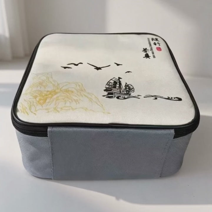 Tragbares Dehua-Teeservice aus Keramik – Eleganz für unterwegs