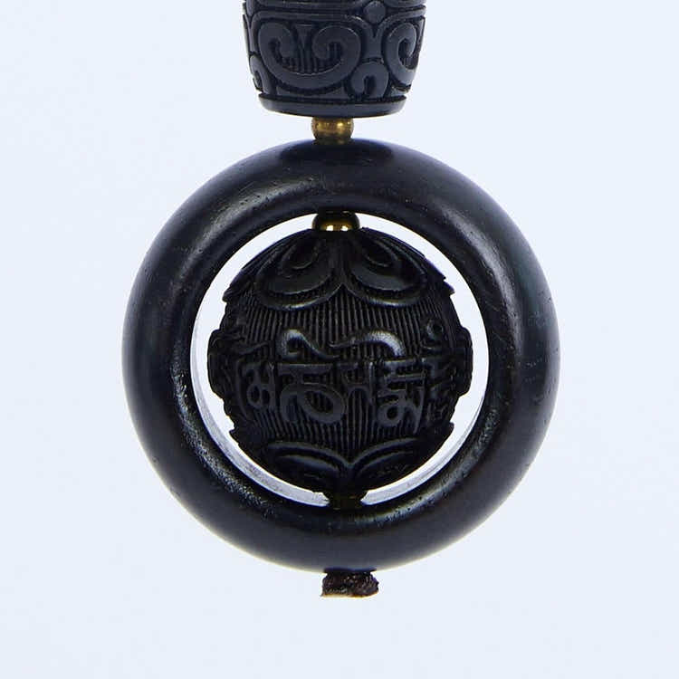 Sandalwood Fortune Bead Pendant - Spiritual Blessings & Natural Elegance - Yomkey