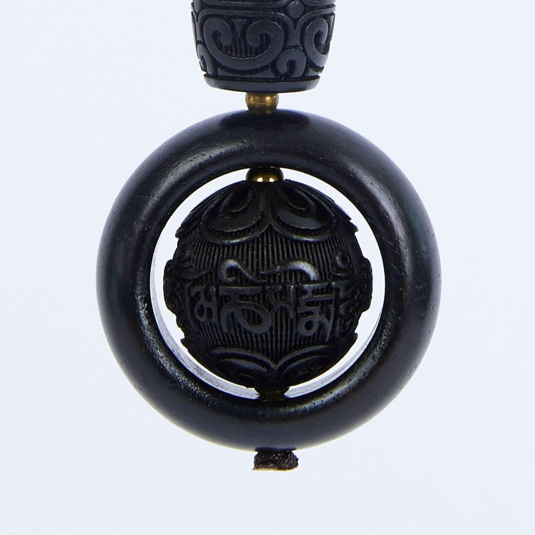 Sandalwood Fortune Bead Pendant - Spiritual Blessings & Natural Elegance - Yomkey