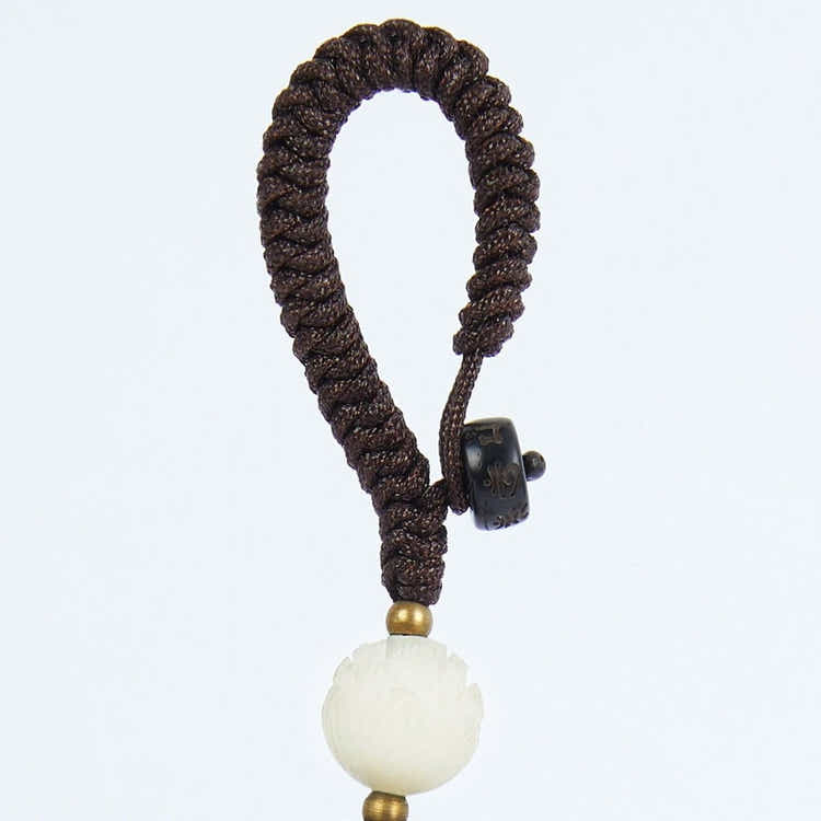 Sandalwood Fortune Bead Pendant - Spiritual Blessings & Natural Elegance - Yomkey