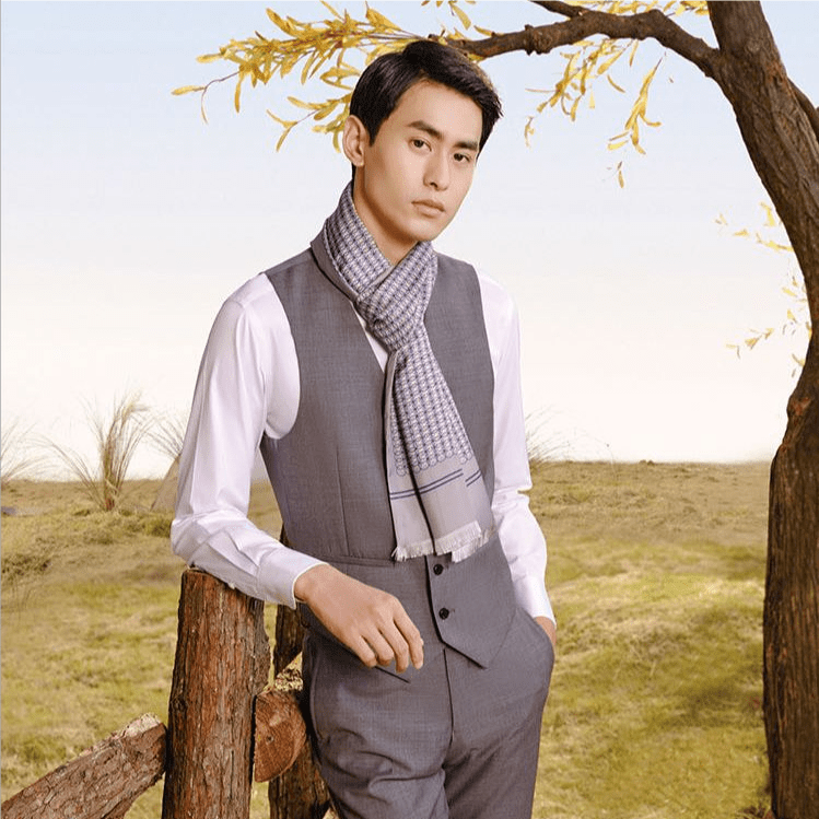 Silk Scarf & Thermal Flask Set: Breathable Luxury & Wellness Gift - Yomkey