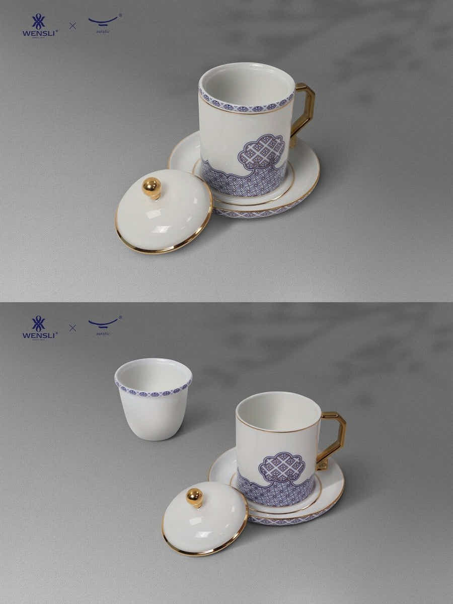 Silk Tie & Porcelain Gift Set: Breathable Luxury & Status Symbol - Yomkey