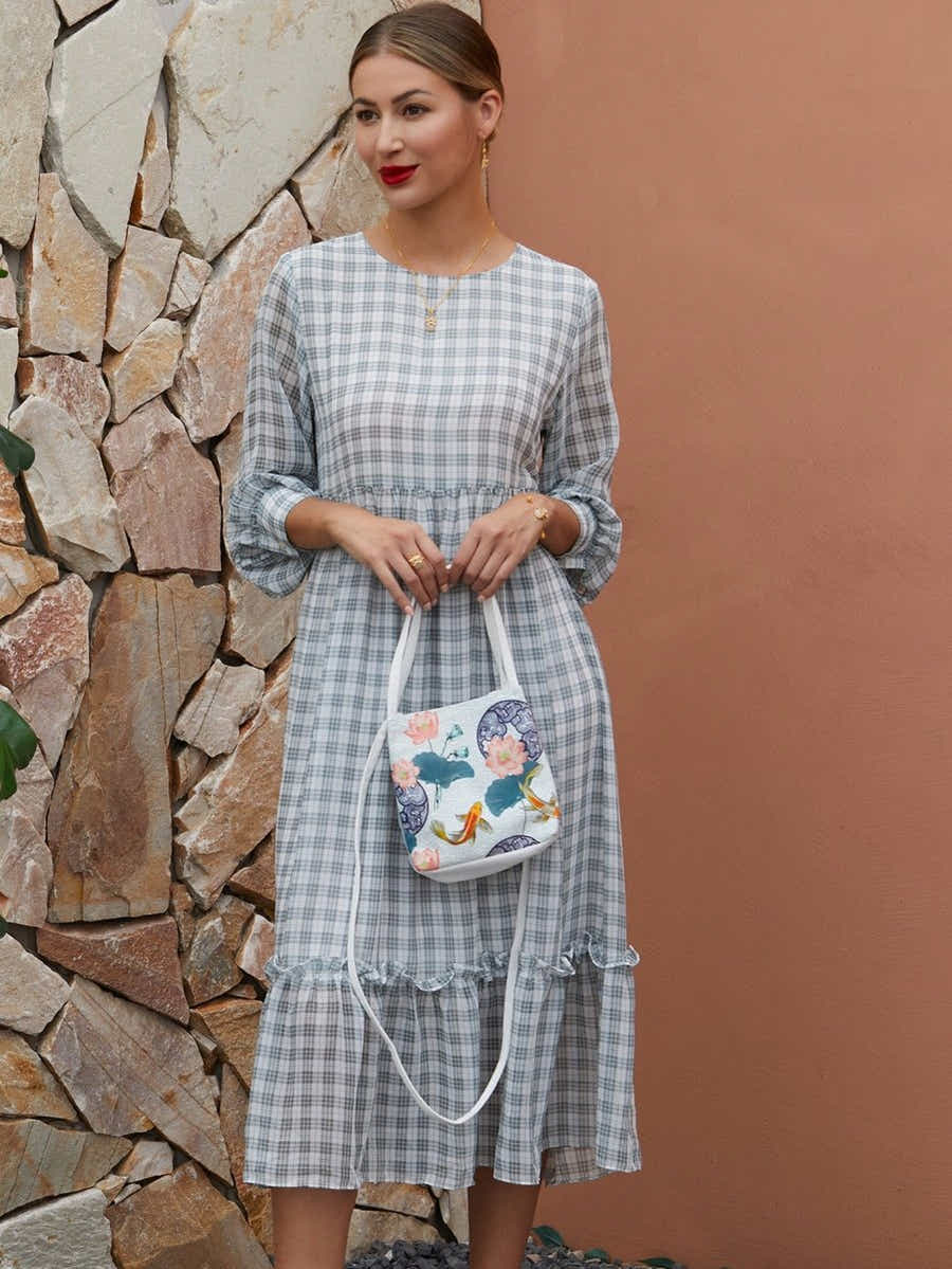 The Lotus Gatherers - Chinese Hanfu Bag for Daily Elegance & Durability - Yomkey