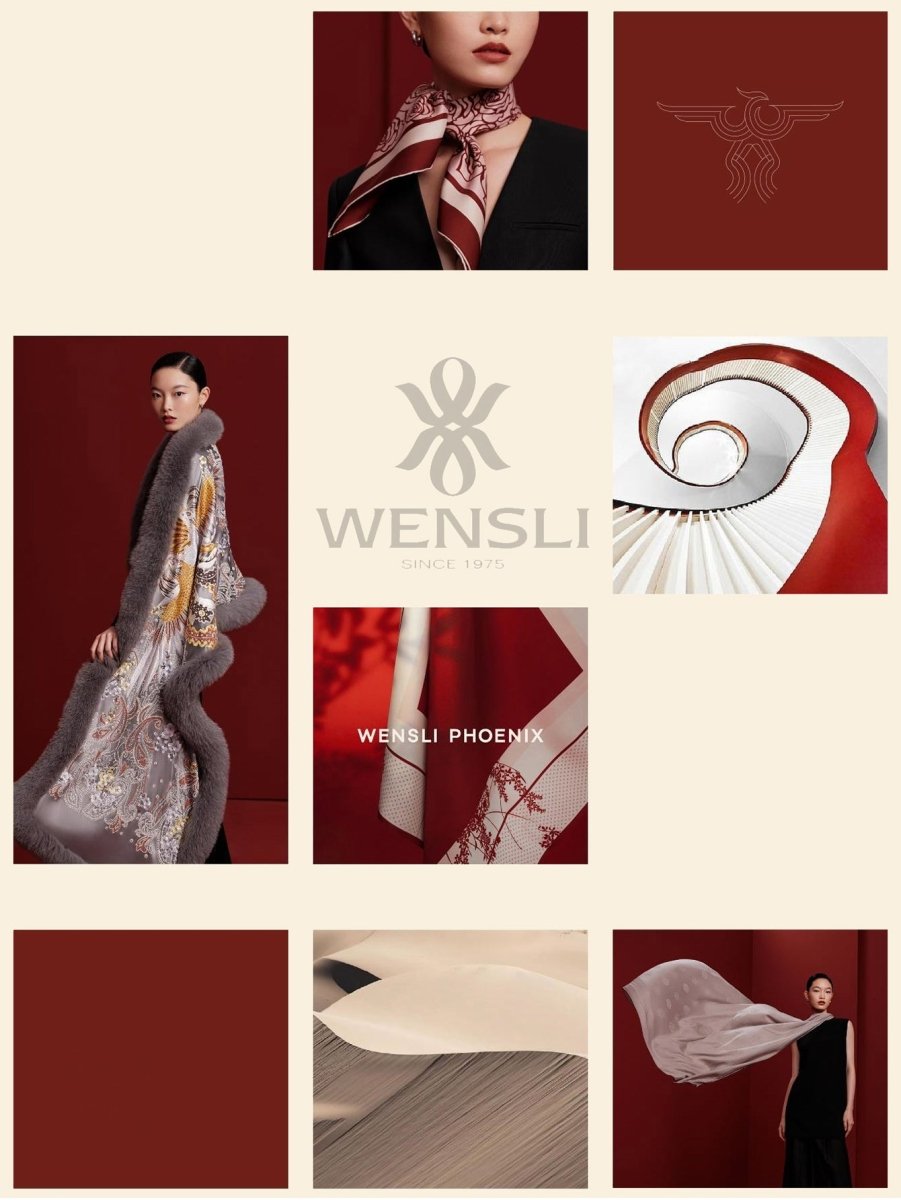 Wensli Elegance | 18 Momme Silk Scarf | Qilin & Deer Motif - Yomkey