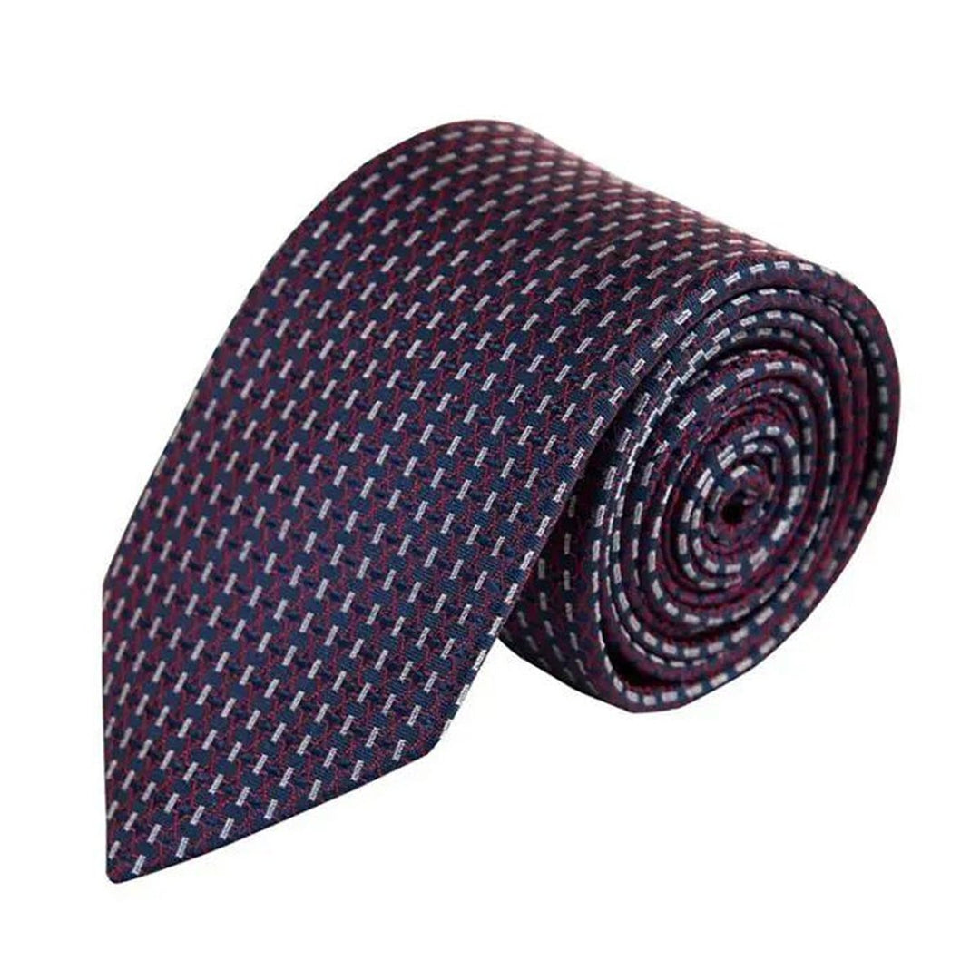 Wensli New Continent Silk Tie | Burgundy Micro - Pattern | Executive Gif - Yomkey