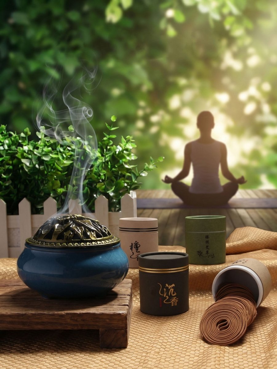Yomkey Natural Chinese Coil Incense - 7 Scents Zen Meditation Aromatherapy Set - Yomkey