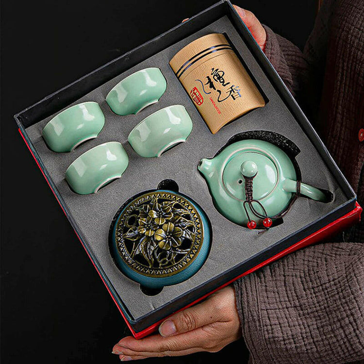 Dehua Artisan Portable Ceramic Tea Set - Savor Elegance Anywhere