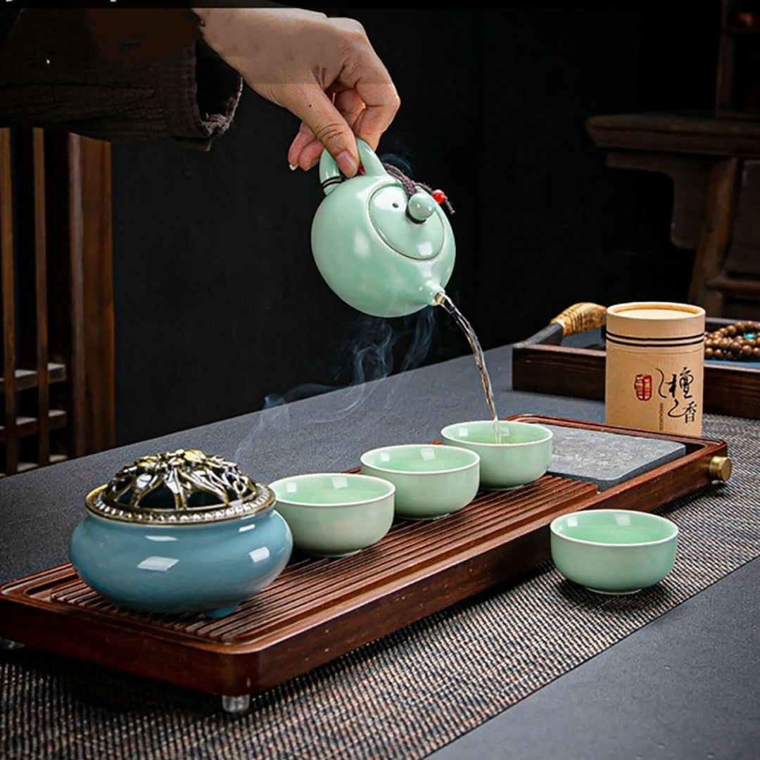 Dehua Artisan Portable Ceramic Tea Set - Savor Elegance Anywhere