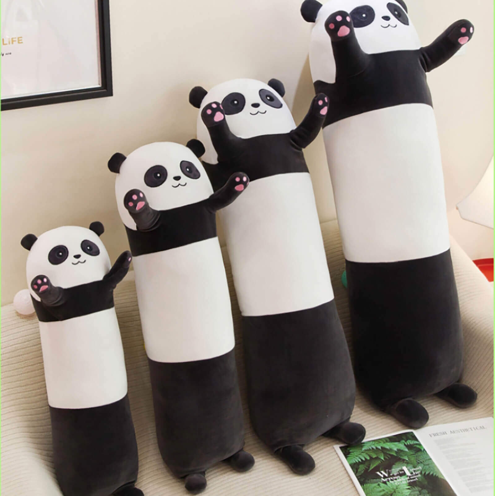 Plush PP Cotton Long Panda Pillow - The Perfect Gift for Panda Lovers