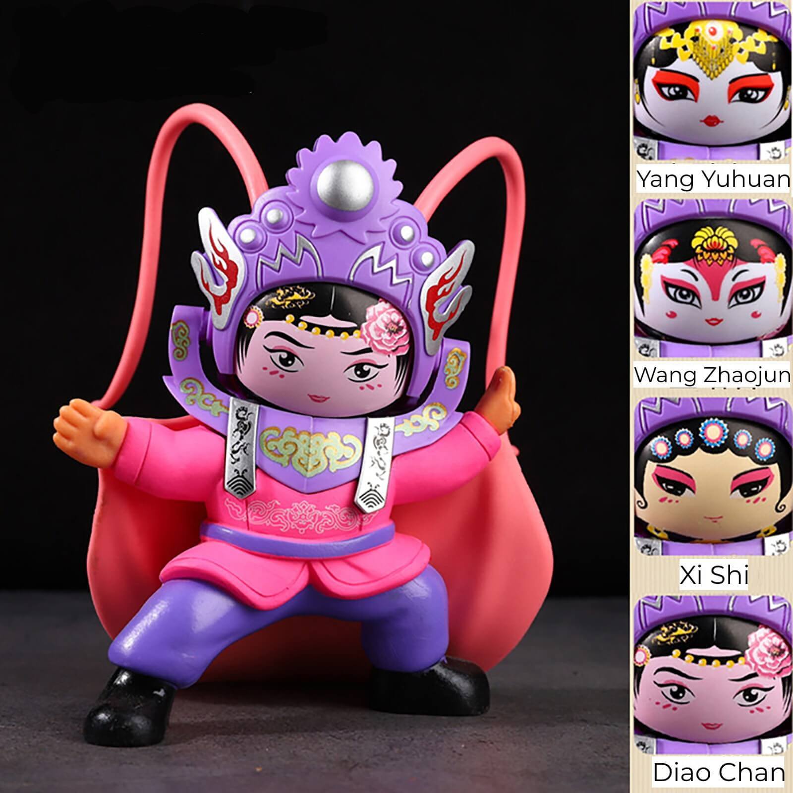 Sichuan Opera Face-Changing Resin Doll – Hand-Painted Cultural Marvel