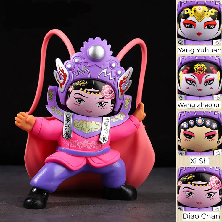 Sichuan Opera Face-Changing Resin Doll – Hand-Painted Cultural Marvel