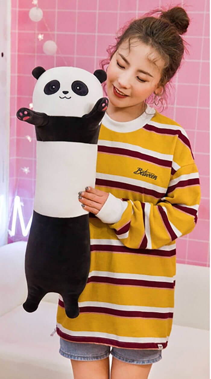 Plush PP Cotton Long Panda Pillow - The Perfect Gift for Panda Lovers