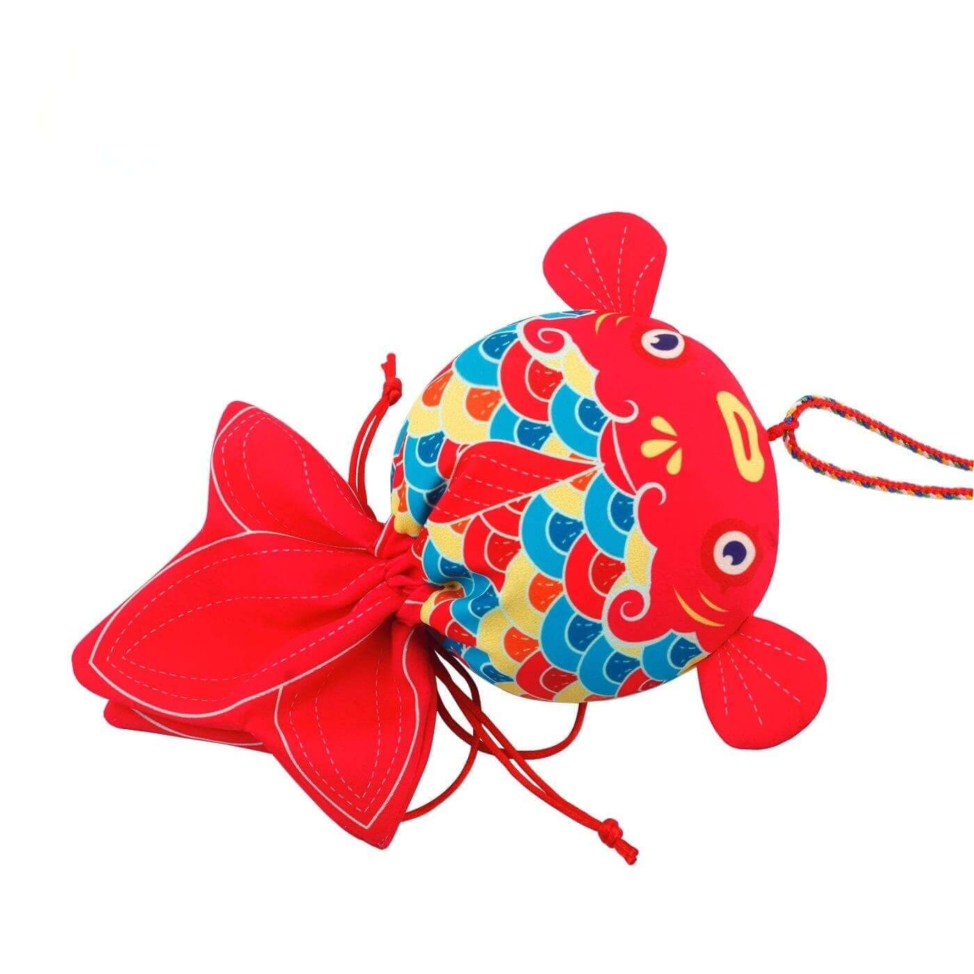 Handcrafted Koi Fish Sachet symbolizing prosperity, with colorful scales and red fins, blends charm, health benefits, and cultural heritage.