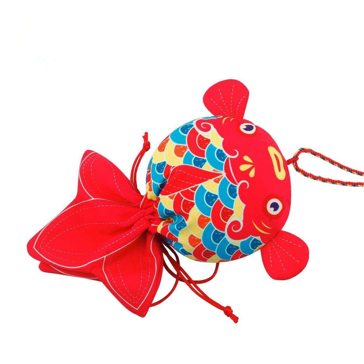 Handcrafted Koi Fish Sachet symbolizing prosperity, with colorful scales and red fins, blends charm, health benefits, and cultural heritage.