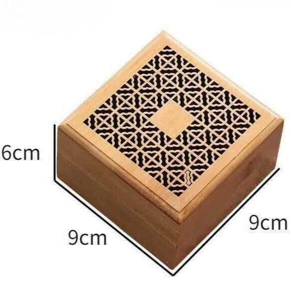 Hand - Carved Bamboo Incense Box | Cultural Pattern Burner | Zen Meditation Decor - Yomkey