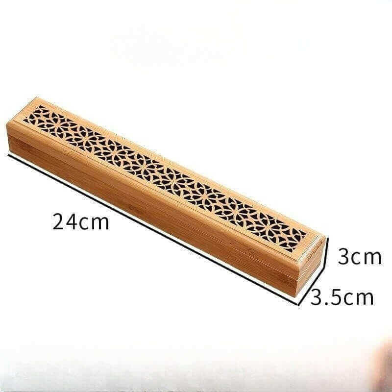 Hand - Carved Bamboo Incense Box | Cultural Pattern Burner | Zen Meditation Decor - Yomkey
