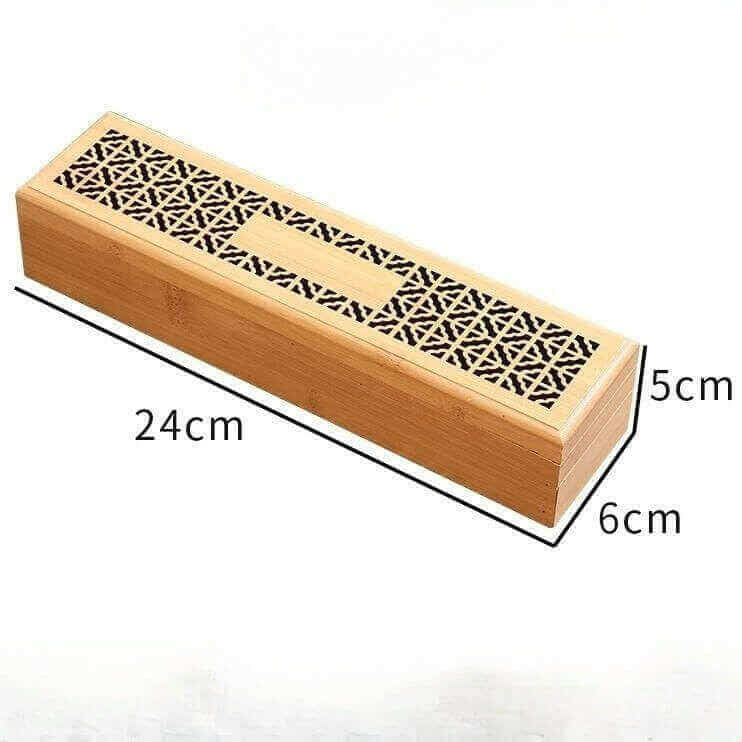 Hand - Carved Bamboo Incense Box | Cultural Pattern Burner | Zen Meditation Decor - Yomkey