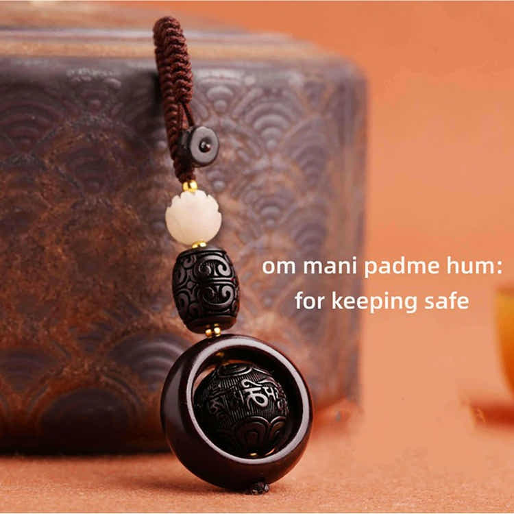Sandalwood Fortune Bead Pendant - Spiritual Blessings & Natural Elegance - Yomkey