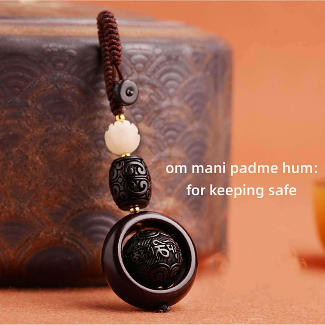 Sandalwood Fortune Bead Pendant - Spiritual Blessings & Natural Elegance - Yomkey